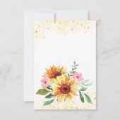 Paardse zonnebloemen cowgirl Bedankt voor je verja (Achterkant)