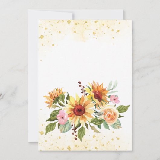 Paardse zonnebloemen roze bloemen meisjes verjaard kaart (Achterkant)