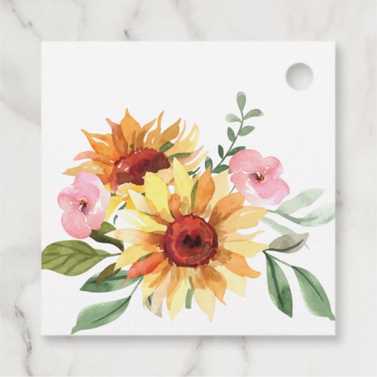 Paardse zonnebloemen verjaarfeest gepersonaliseerd bedankjes labels (Achterkant)