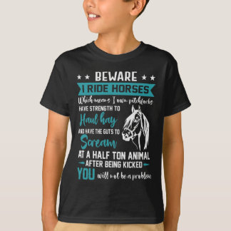 Paardsebben ik ben geen probleem, grappig t-shirt
