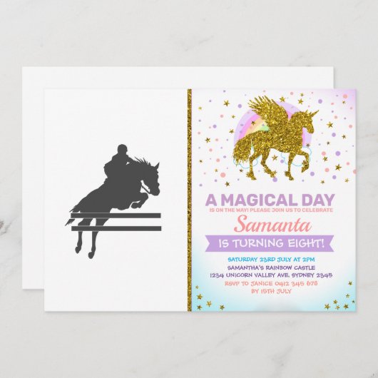 Paardsilhouet - Kies achtergrondkleur Kaart (Voorkant / Achterkant)