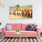 paardstippen canvas afdruk (Insitu (Woonkamer))