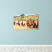 paardstippen canvas afdruk (Insitu (Houten vloer))