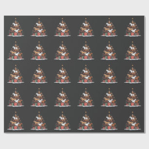 Paardvormige Kerstboom Equine Kerstmis Cadeaupapier
