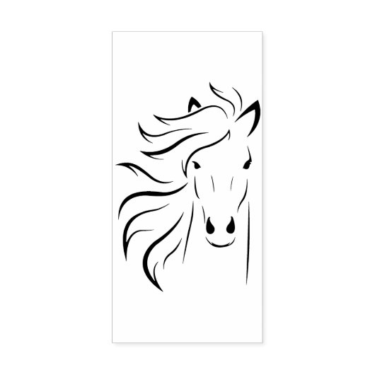 paardzegel rubberstempel (Afrduk)