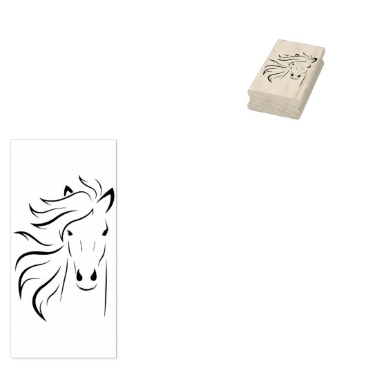 paardzegel rubberstempel (Gestempeld)