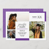 Paars 3 Aankondiging Afstuderen foto's (Voorkant / Achterkant)