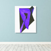 Paars 3 maal gekwadrateerd fijn tekencanvas afdruk canvas afdruk (Insitu (Houten vloer))