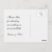 paars 3 ozen vegas bruiloft briefkaart (Achterkant)