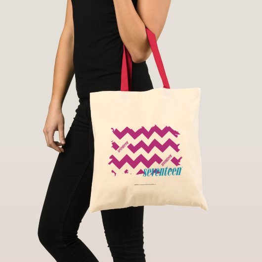 Paars 3 van de zigzag tote bag (Voorkant (product))