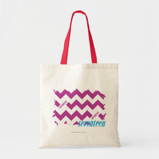 Paars 3 van de zigzag tote bag (Voorkant)
