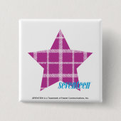 Paars 3 vierkante button 5,1 cm (Voorkant)