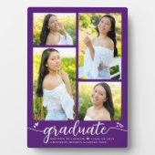 Paars 4 Foto Afstuderen Moderne Calligrafie Harart Fotoplaat (voorkant)