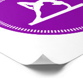 Paars 4 Squares Gymnastiek met monogram Poster (Hoek)