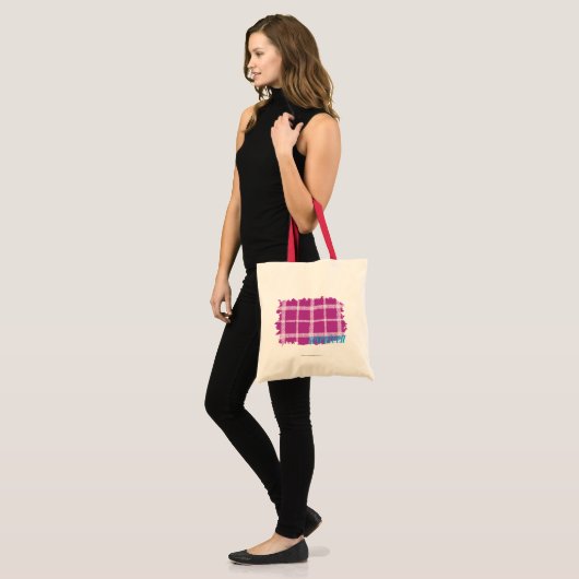 Paars 4 tote bag (Voorkant (model))