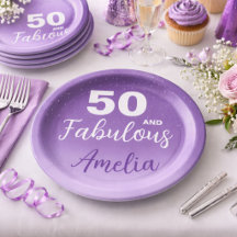 Paars 50 en Fabulous 50ste verjaardagsfeestje