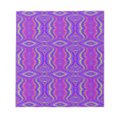 Paars 60's Retro Fractal Pattern Notitieblok (Voorkant)