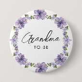 Paars A Little Wildflower Grandma om Button te zij (Voorkant)