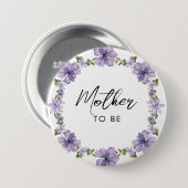 Paars A Little Wildflower Moeder Ronde Button 7,6 Cm (Voorkant /achterkant)