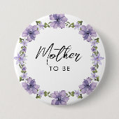 Paars A Little Wildflower Moeder Ronde Button 7,6 Cm (Voorkant)