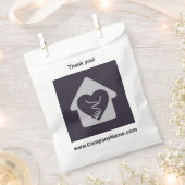 Paars aangepast logo & bedrijfsnaam Dank u wel Bedankzakje (Geknipt)