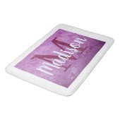 Paars aangepast marmer monogram op maat badmat (Gekanteld)
