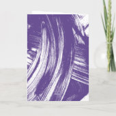Paars | Abstract Afstuderen penseelstreken Bedankkaart (Achterkant)