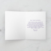 Paars | Abstract Afstuderen penseelstreken Bedankkaart (Binnen)