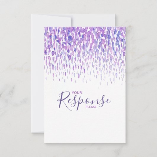 Paars abstract antwoord op moderne kunstbruiloft R (Voorkant)