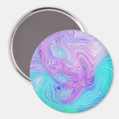 Paars Abstract Aqua Magneet (Voorkant / Achterkant)