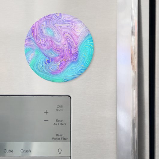 Paars Abstract Aqua Magneet (Insitu (Koelkast))