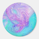 Paars Abstract Aqua Magneet (Voorkant)