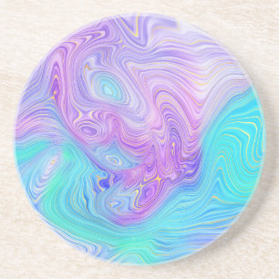 Paars Abstract Aqua Zandsteen Onderzetter