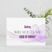 Paars Abstract... ben je mijn vriend van HONOR? Kaart (Staand voorkant)