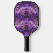 Paars abstract bont met textuur pickleball paddle (Voorkant)