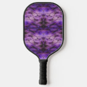 Paars abstract bont met textuur pickleball paddle (Achterkant)