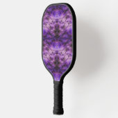 Paars abstract bont met textuur pickleball paddle (Links)