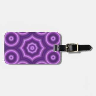 Paars Abstract cirkelpatroon Bagagelabel