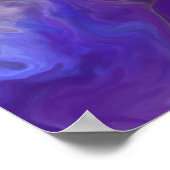 Paars Abstract digitaal schilderen met Wavy Poster (Hoek)