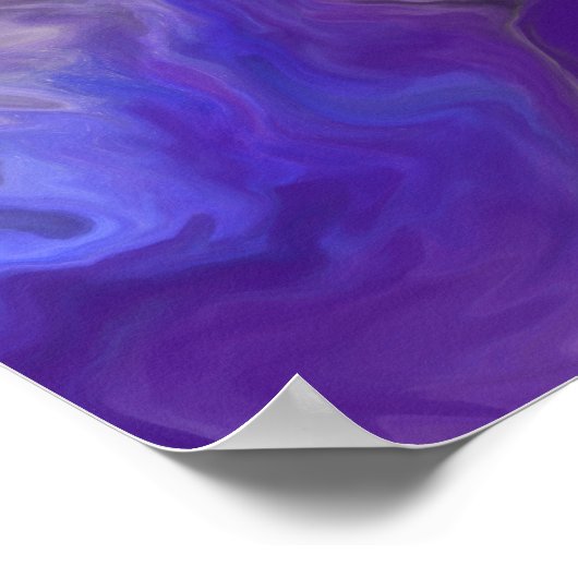 Paars Abstract digitaal schilderen met Wavy Poster (Hoek)