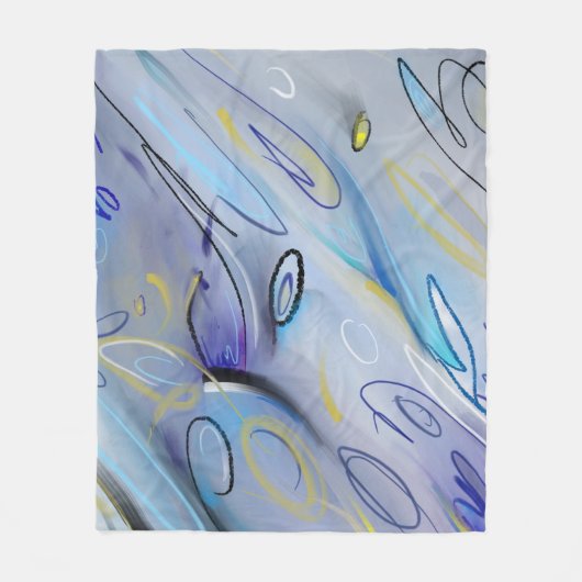 Paars abstract fleece deken (Voorkant)