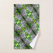 Paars Abstract fluitpatroon Wisteria Flower Bad Handdoek (Handdoek)