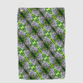 Paars Abstract fluitpatroon Wisteria Flower Golfhanddoek (Voorkant)