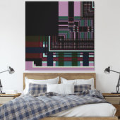 Paars Abstract geometrisch Canvas Afdruk (Insitu (Slaapkamer))