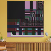 Paars Abstract geometrisch Canvas Afdruk (Insitu (Woonkamer))