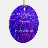 Paars Abstract Jubileum kerstversiering Keramisch Ornament (Rechts)