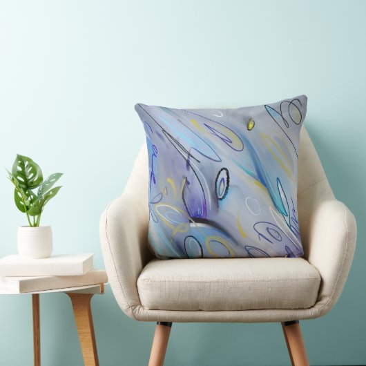 Paars abstract kussen (Stoel)
