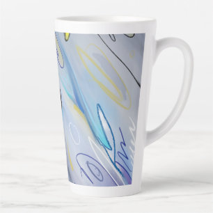 Paars abstract latte mok