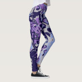 Paars Abstract Leggings (Rechts)
