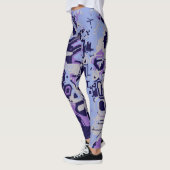 Paars Abstract Leggings (Links)